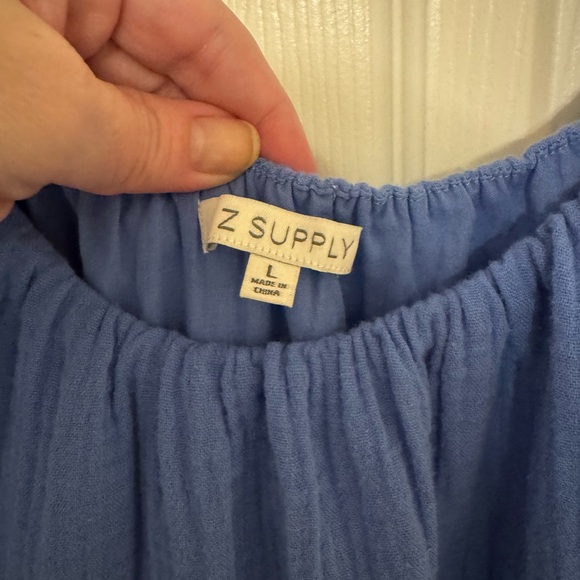 Z Supply Danny gauze mini dress in Blue - Picture 4 of 4